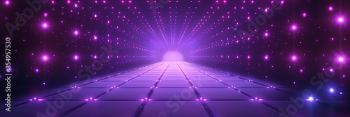 Dazzling light effect, square grid of light,simple and soft halo with a sense of rhythm, purple, blue, pink black gradient, grid shape dazzle, a fine grid of light, fine color transition, HD, 16K, 3:1