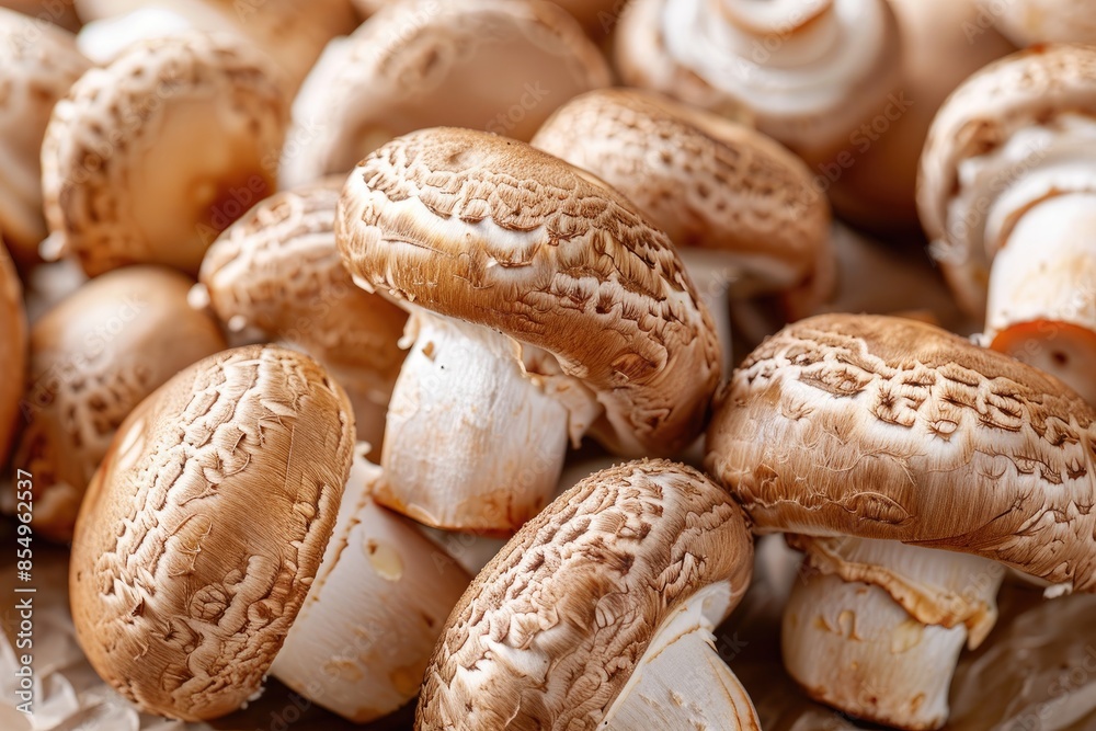 Pile of shiitake mushrooms close up Pile of shiitake mushrooms close up