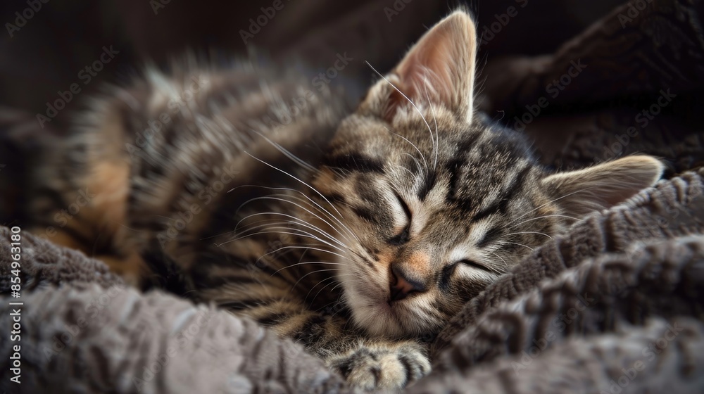 Cute tabby kitten portrait Newborn cat domestic pet concept Cute tabby kitten portrait Newborn cat domestic pet concept