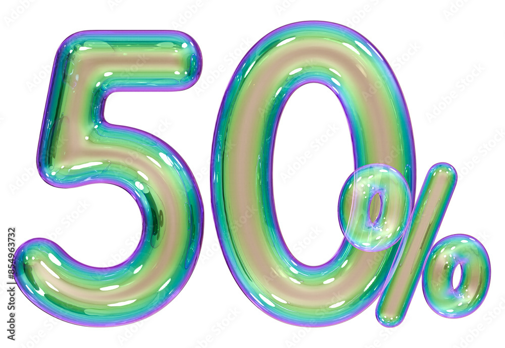 50 Number 3D Render 50 Number 3D Render