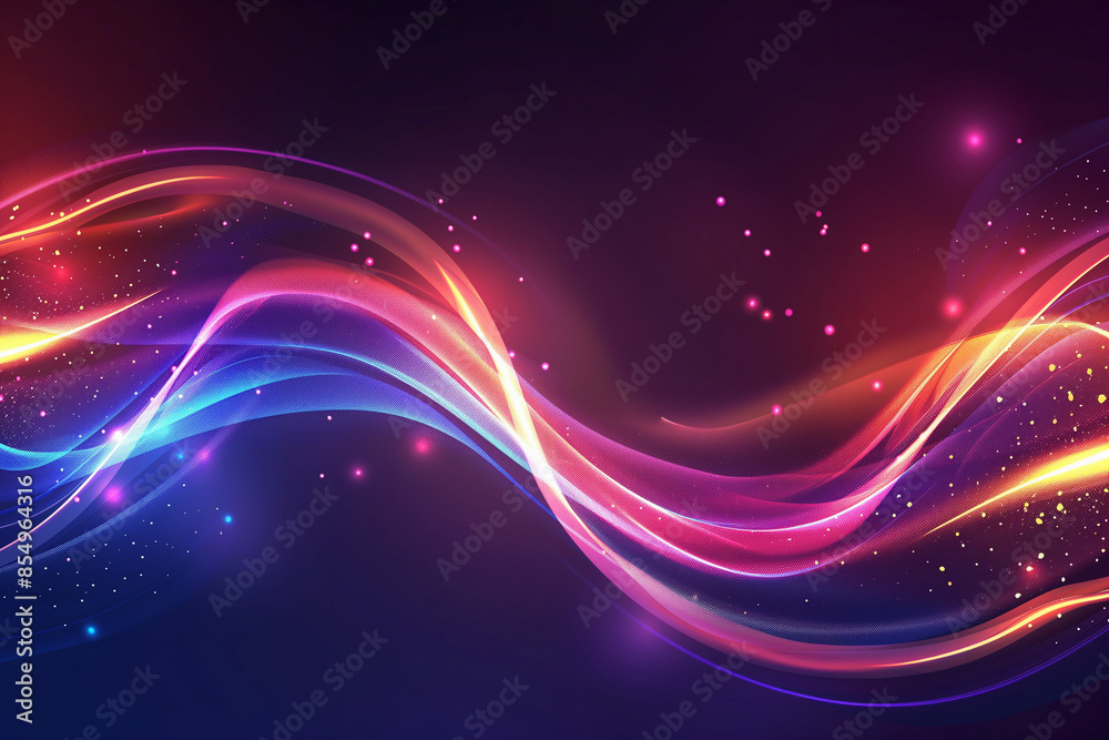Abstract Wave of Glowing Stars background purple blue Abstract Wave of Glowing Stars background purple blue