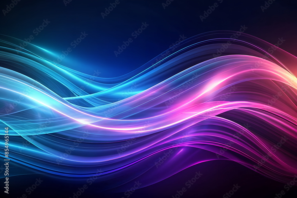 Dark abstract background with neon gradient curves and glowing waves. Dark abstract background with neon gradient curves and glowing waves.