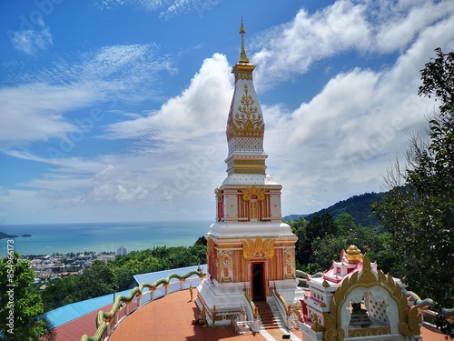 Pagoda at the Wat Doi Thep Nimit Monastery, Phuket, Thailand photo