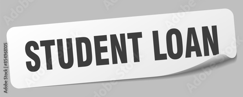 student loan sticker. student loan label