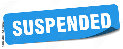 suspended sticker. suspended label