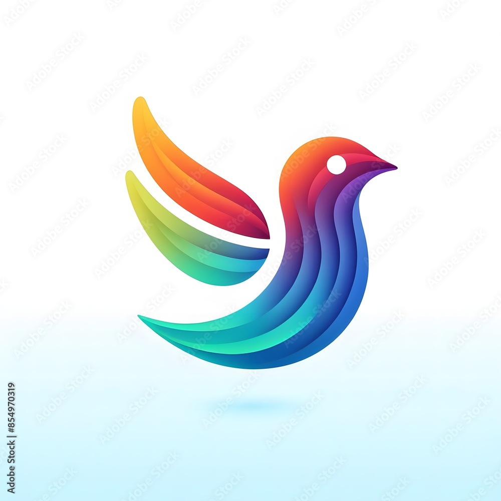 AI Generate of Abstract Logo in the Shape of Bird. Vector, Logo, Symbol. AI Generate of Abstract Logo in the Shape of Bird. Vector, Logo, Symbol.