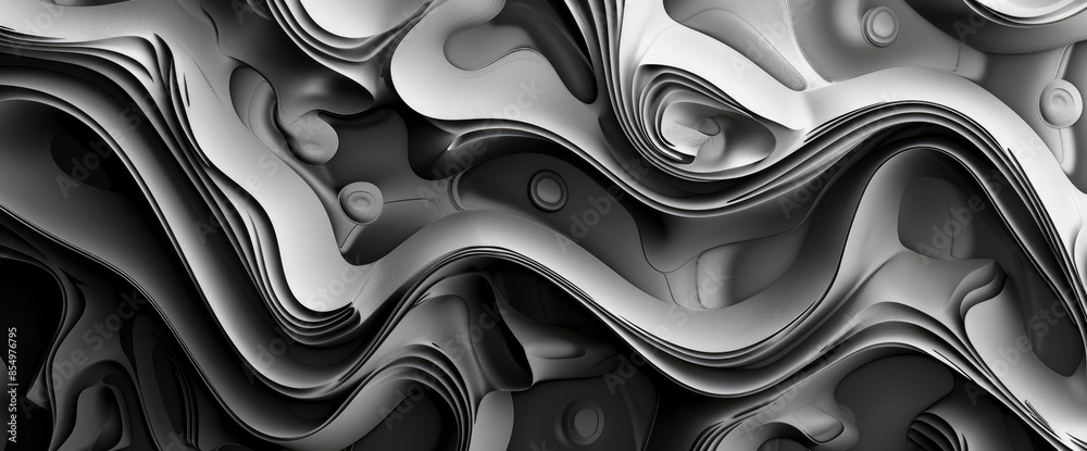 Grayscale Abstract Texture, Cartoon Grayscale Abstract Texture, Cartoon