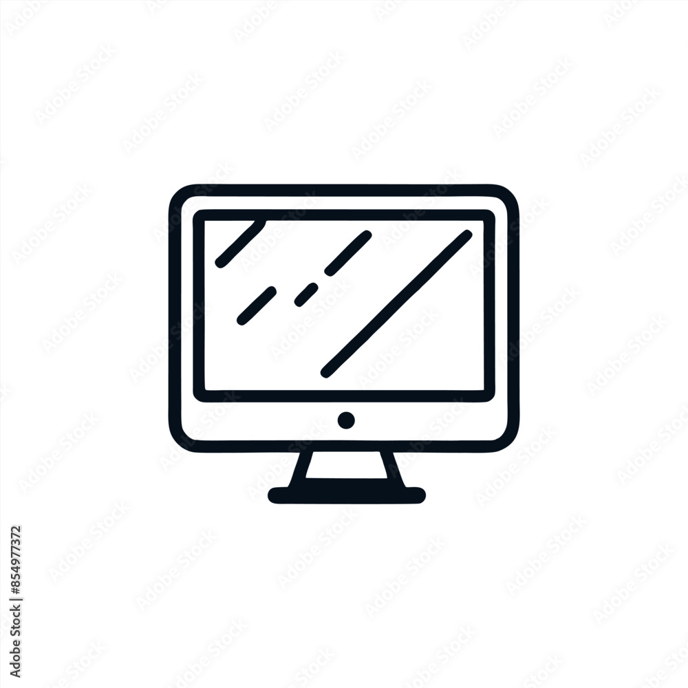 Simple Monitor Vector with Minimalist and modern design Simple Monitor Vector with Minimalist and modern design