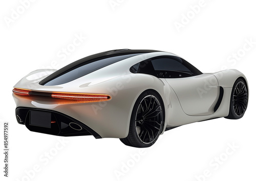 Futuristic electric technology car, energy saving and global warming reduction concept on transparent background.PNG