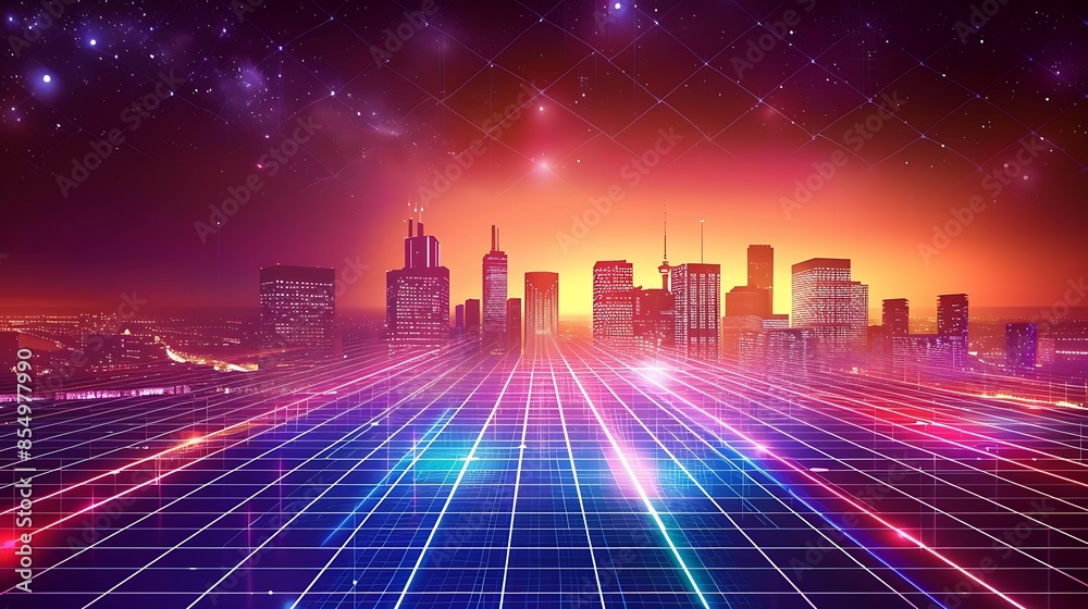 futuristic, abstract, illustration, design, laser, night, technology, blue, bright, vector, background, galaxy, glowing, poster, template, sky, nostalgia, purple, light, striped, geometric, 1980, retr futuristic, abstract, illustration, design, laser, night, technology, blue, bright, vector, background, galaxy, glowing, poster, template, sky, nostalgia, purple, light, striped, geometric, 1980, retr