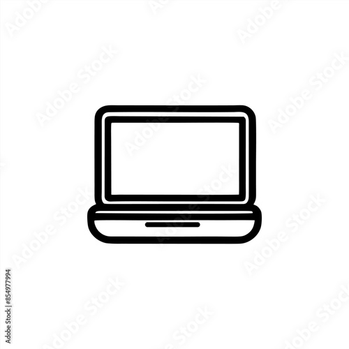 Simple Laptop Vector with Minimalist and modern design