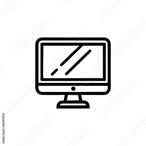Simple Monitor Vector with Minimalist and modern design