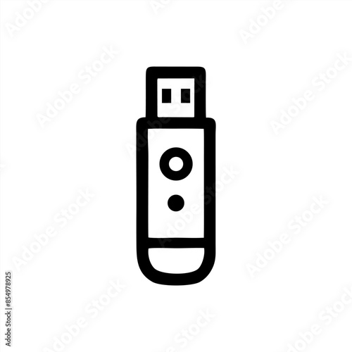 Simple USB Flash Disk Vector with Minimalist and modern design