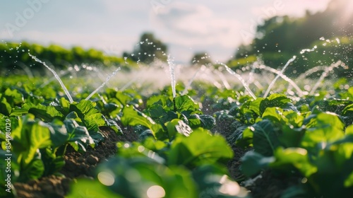 Efficient water management in agriculture: Precision irrigation systems ensure optimal hydration for crops, reducing water usage and promoting sustainability