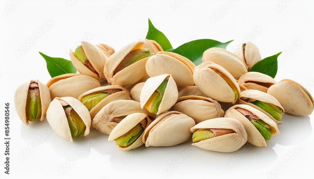 pistachios on white background pistachios on white background
