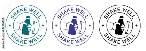 Shake well before use vector. Shake the bottle well icon.