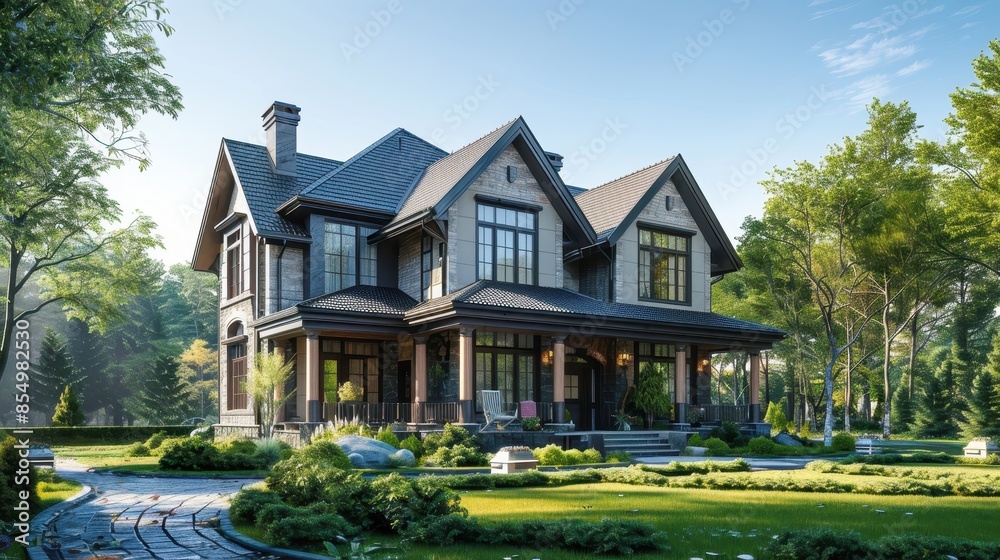 Modern House, Simple House, House Construction. Modern House, Simple House, House Construction.