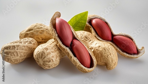 peanuts on a white background