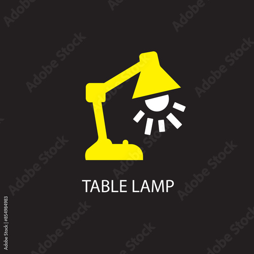 Yellow office lamp desktop electric vector image 