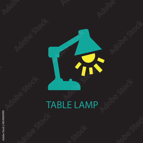 Green office lamp desktop electric vector image 