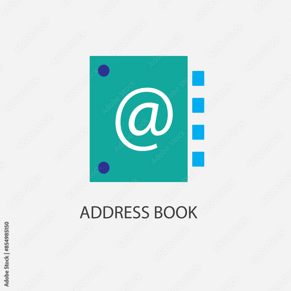 Phone book contacts or notebook contact vector image Phone book contacts or notebook contact vector image
