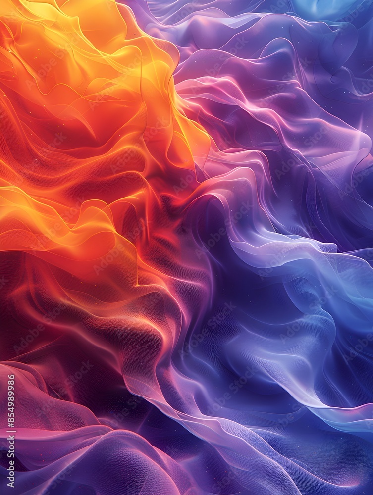 Fototapeta premium Captivating Abstract Wavy Lines with Mesmerizing Gradients and Dynamic Energy