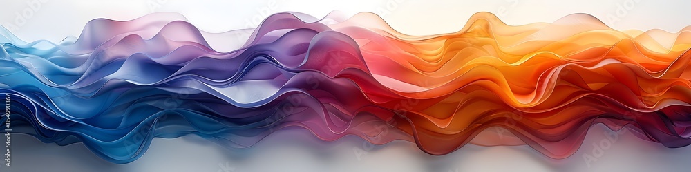 Flowing Colorful Abstract Lines Prismatic Palettes Lyrical Movement Sculptural Forms in Digital
