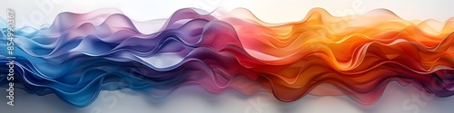 Flowing Colorful Abstract Lines Prismatic Palettes Lyrical Movement Sculptural Forms in Digital photo