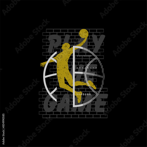 slam dunk. basketball championship. tees design

