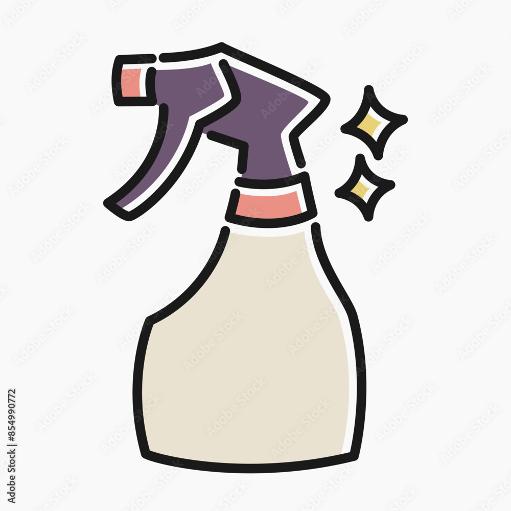Simple flat line art cartoon of a sparkling bottle spray. Illustration of a bottle spray with sparkles, perfect for use in hygiene-related projects. Versatile for various needs. Simple flat line art cartoon of a sparkling bottle spray. Illustration of a bottle spray with sparkles, perfect for use in hygiene-related projects. Versatile for various needs.