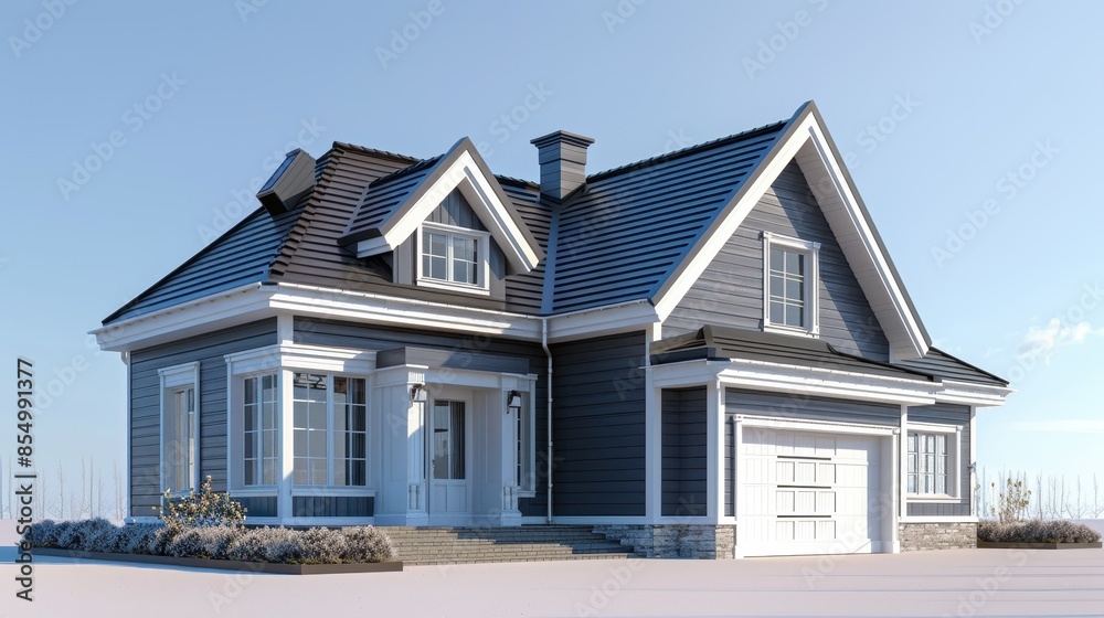 Modern House, Simple House, House Construction. Modern House, Simple House, House Construction.