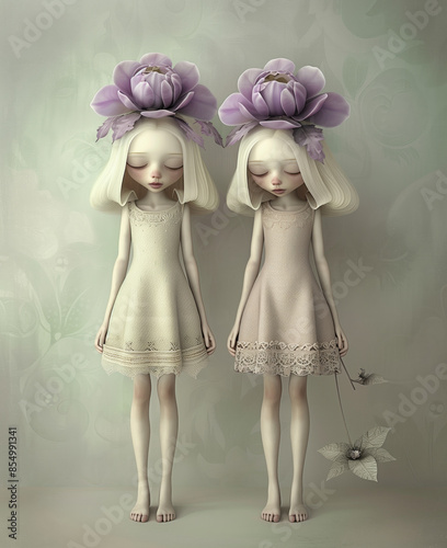 three young women with sunflowers
