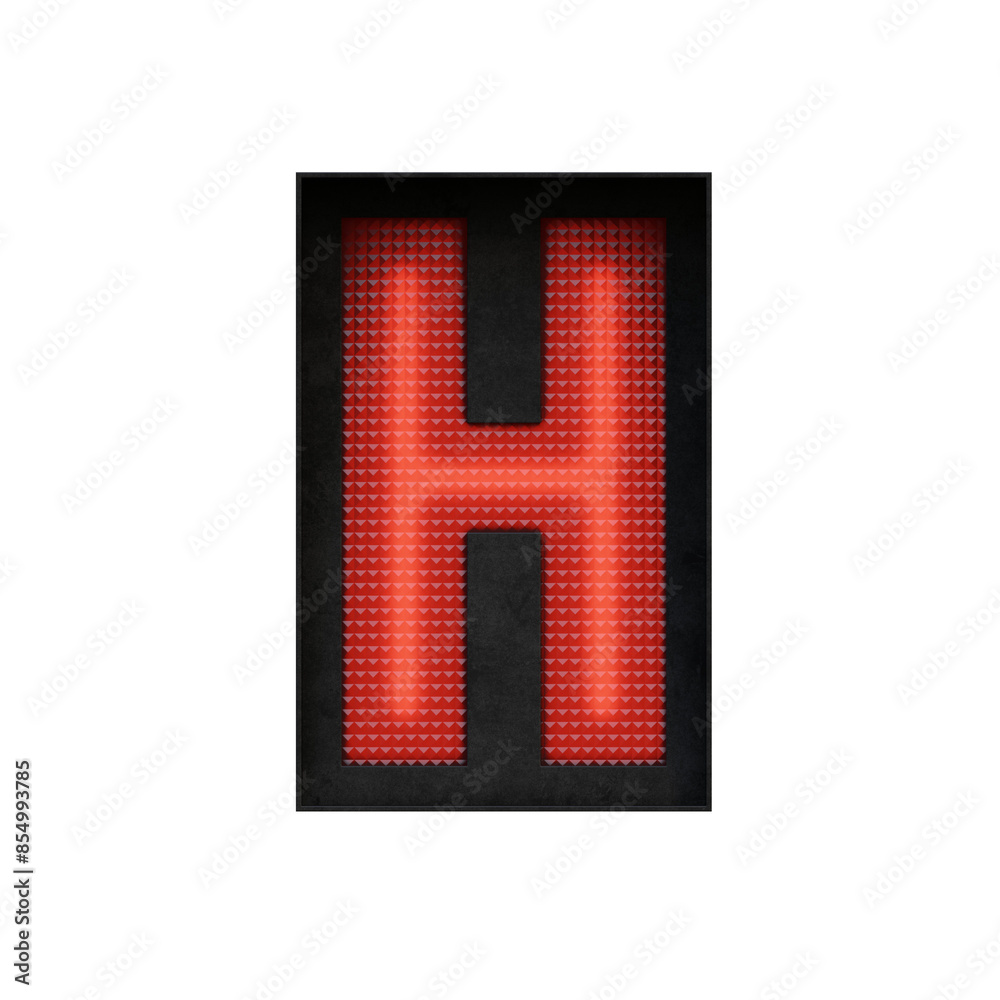 Fototapeta premium Traffic Lights 3D Alphabet PNG Letters