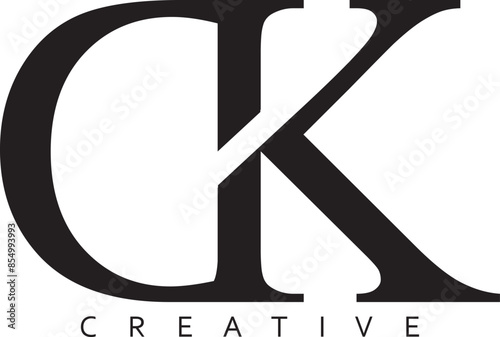 DK or KD letter logo modern design