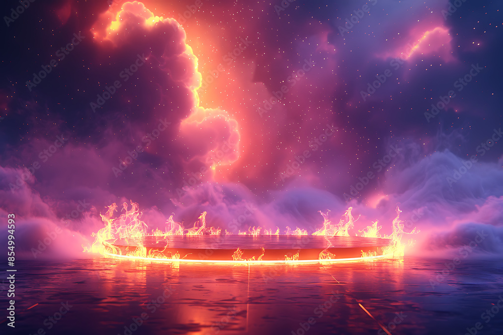 Background fire and lava podium, 3d product render stand. podium stage minimal abstract background beauty dreamy space studio pedestal
Background fire and lava podium, 3d product render stand. podium stage minimal abstract background beauty dreamy space studio pedestal