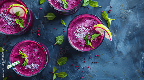 Beetroot smothie in glass, healthy drink
