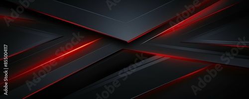 Black abstract background with red glowing lines for cover, banner