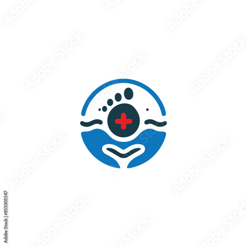 foot care logo, foot spa logo, footcare clinic logo, podiatry Reflexology logo design, Foot and ankle, Ankle and green branch with leaves vector design.