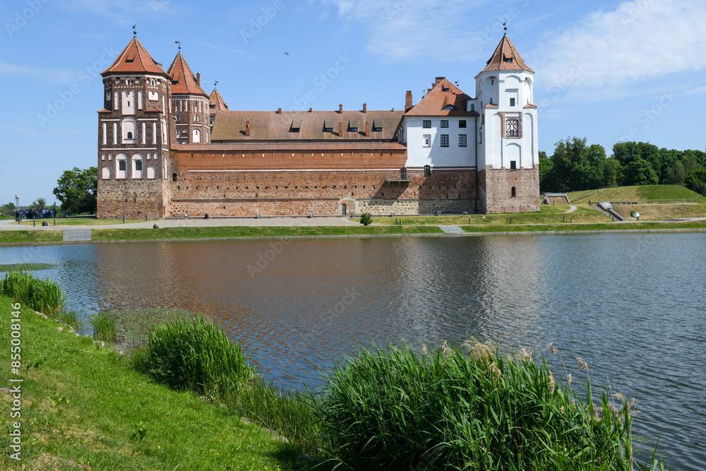 View at the castle of Mir in Belarus View at the castle of Mir in Belarus