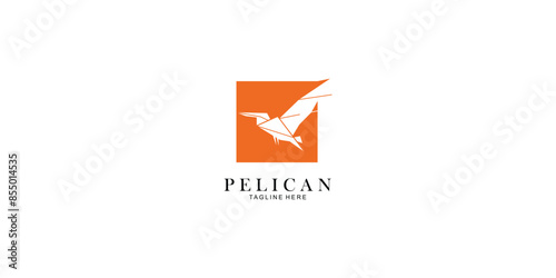 Free Download Simple pelican bird logo design with unique concept ,premium vector - GFXLoad