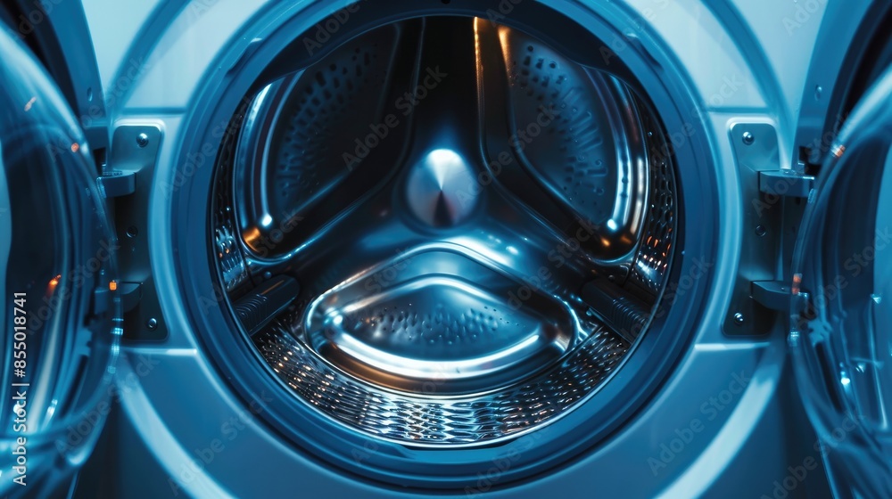 A special picture of the inner world of a washing machine. Generative AI A special picture of the inner world of a washing machine. Generative AI