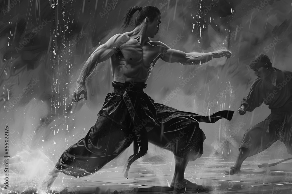 Title: 2 Chinese boxing Duo, tai Boxers, Athletic Competition, Sports ...