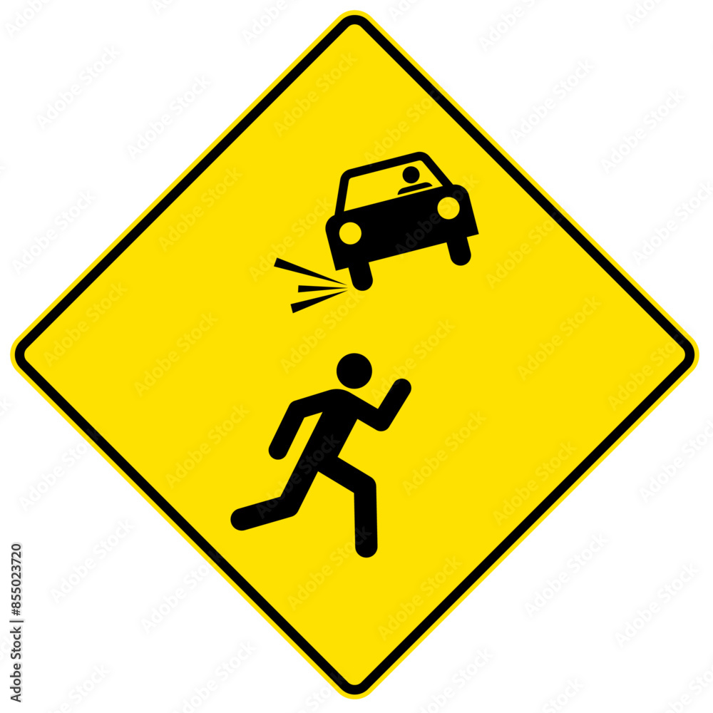 Pedestrian walkways sign Pedestrian walkways sign