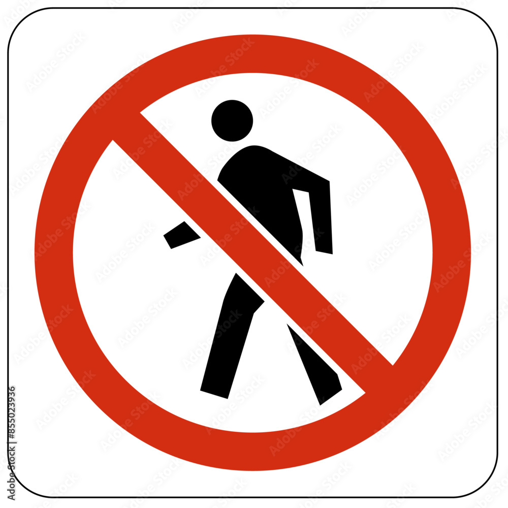 Pedestrian walkways sign