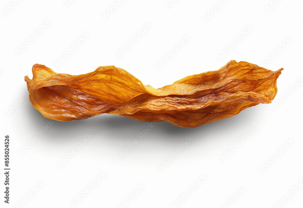 Sundried mango pulp on a white background, offers a sweet, tangy, and tasty treat. Perfect for an after-meal snack. Sundried mango pulp on a white background, offers a sweet, tangy, and tasty treat. Perfect for an after-meal snack.