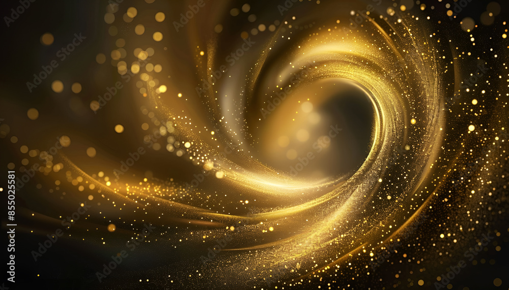 Abstract luxury swirling gold background with gold particle Abstract luxury swirling gold background with gold particle
