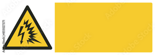 ISO warning safety signs_warning ; arc flash your custom message here landscape size 1/2 a4,a3,a2,a1