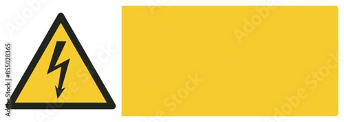 ISO warning safety signs_warning ; electricity your custom message here landscape size 1/2 a4,a3,a2,a1