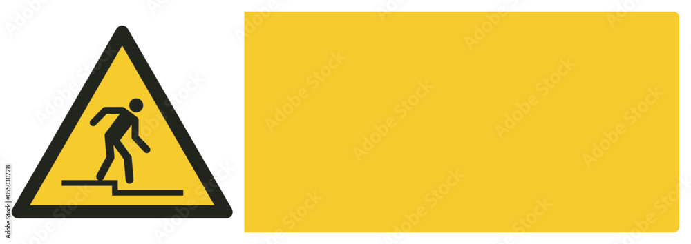 Warning Srep Back Vetor de ISO warning safety signs_warning ; step down your custom ...