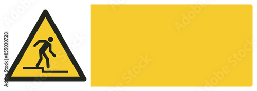 ISO warning safety signs_warning ; step down your custom message here portrait your custom message here landscape size 1/2 a4,a3,a2,a1